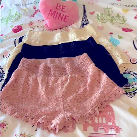 Ambiance Pants - NEW Lace shorts in ivory or black